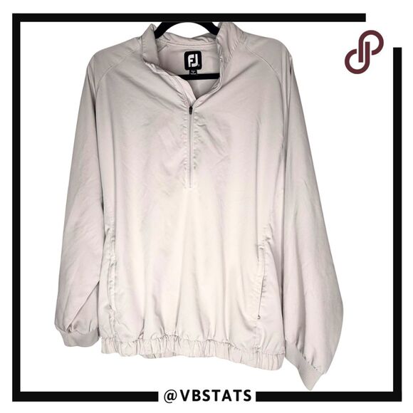 FootJoy Other - FootJoy Men's Half Zip Windshirt Performance Golf Jacket Cream Medium